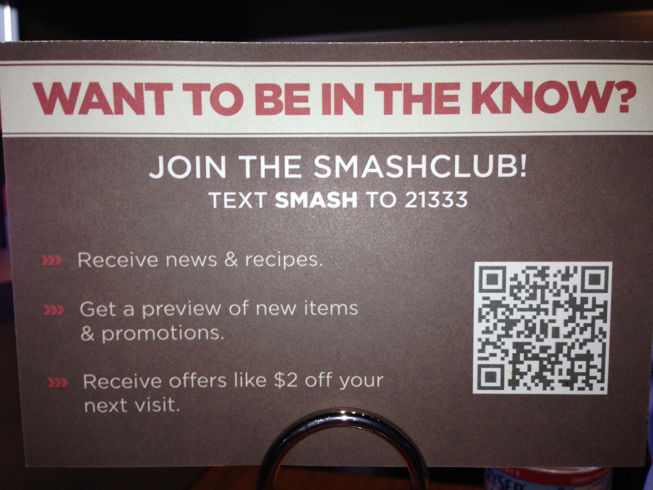 Smashburger đã áp dụng SMS để thu hút hội viên club