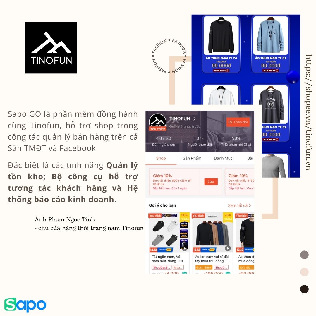 sapo go đồng hành cùng Tinofun