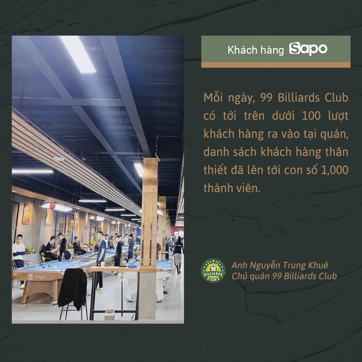 khách hàng 99 Billiards Club