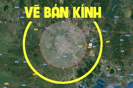 vẽ bán kính google map