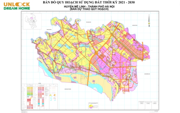 Bản đồ quy hoạch Mê Linh đến 2030