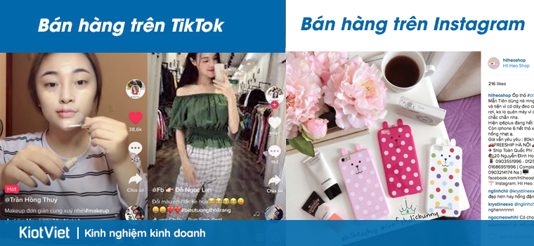 Bán hàng trên Tiktok hay Instagram