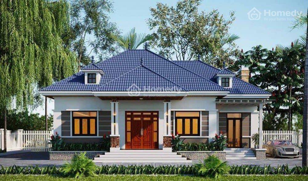 Mẫu nhà cấp 4 100m2 3 phòng ngủ 1 thờ