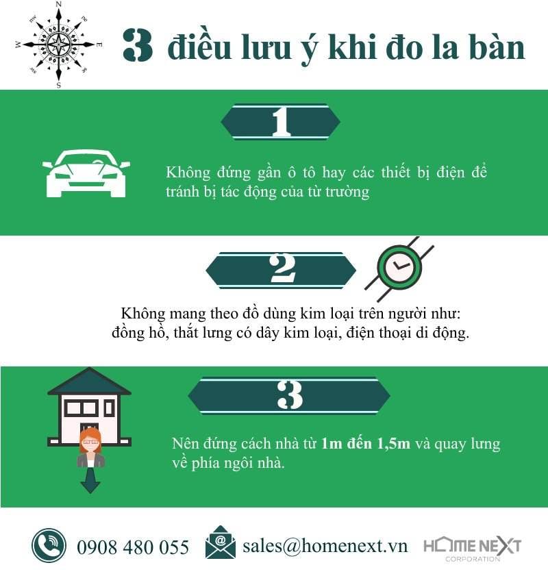 3 điều lưu ý khi đo la bàn xem hướng nhà