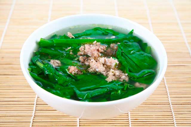 canh rau cải ngọt mát