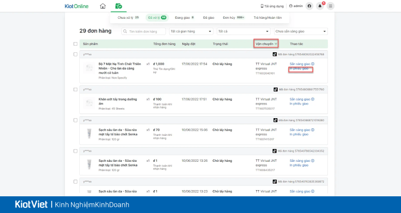 quan ly don hang tiktok shop