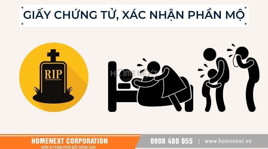 giấy chứng tử xác nhận phần mộ