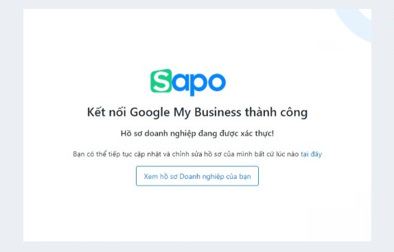 Kết nối Google My Business dễ dàng qua Sapo FnB