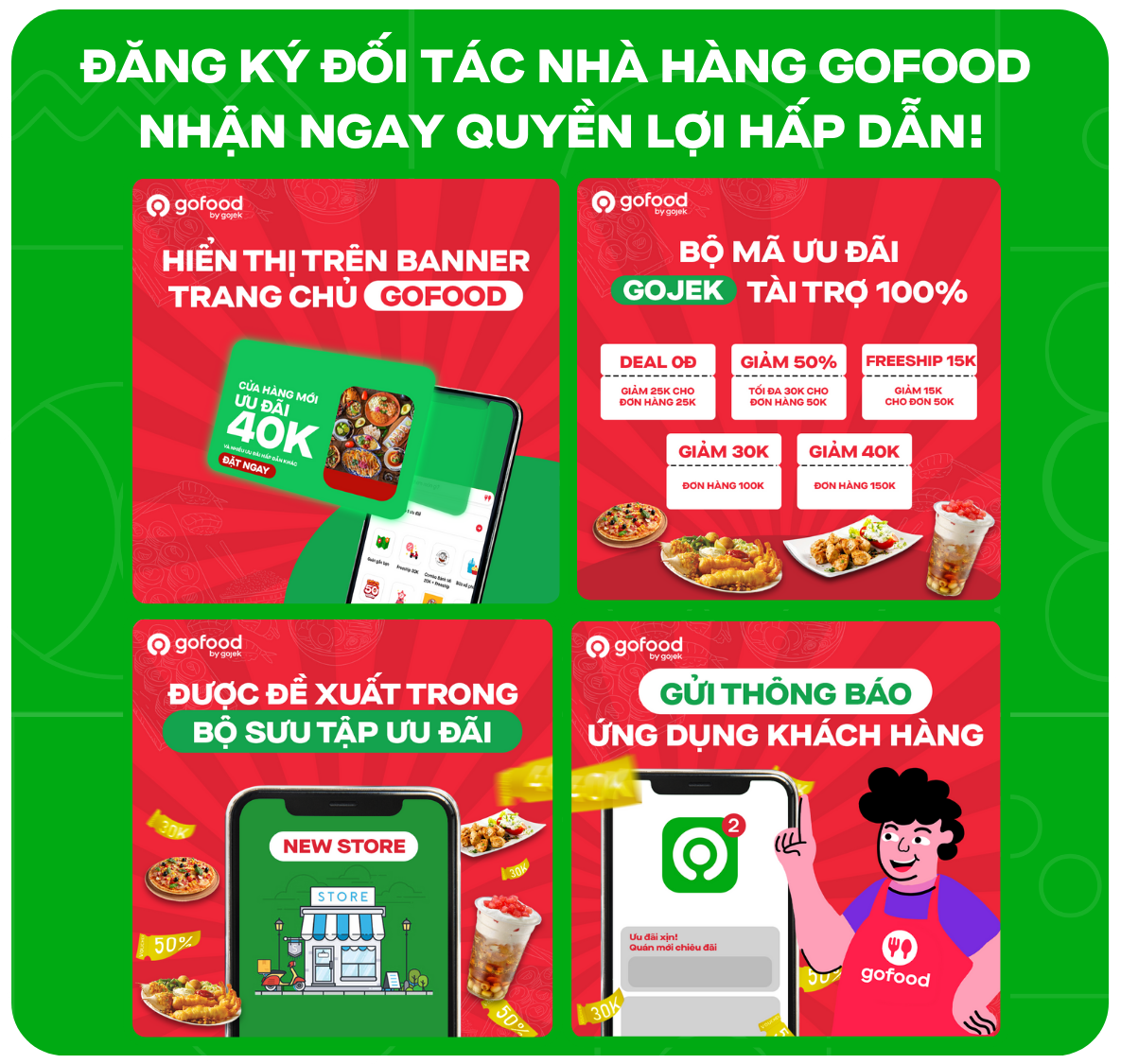 Những quyền lợi nhà hàng được hưởng khi trở thành Đối tác GoFood