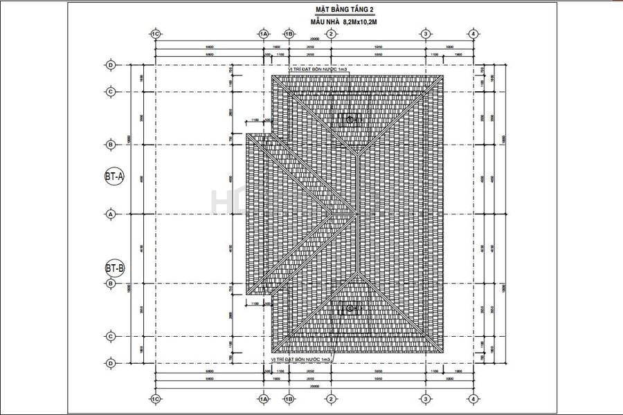 Bản vẽ mặt bằng biệt thự song lập của dự án Đại Phước Molita