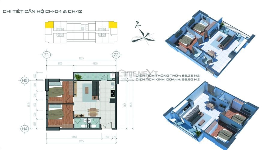 Chi tiết mặt bằng căn hộ tại Tecco Home An Phú