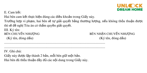 Giấy chuyển nhượng đất viết tay hợp pháp