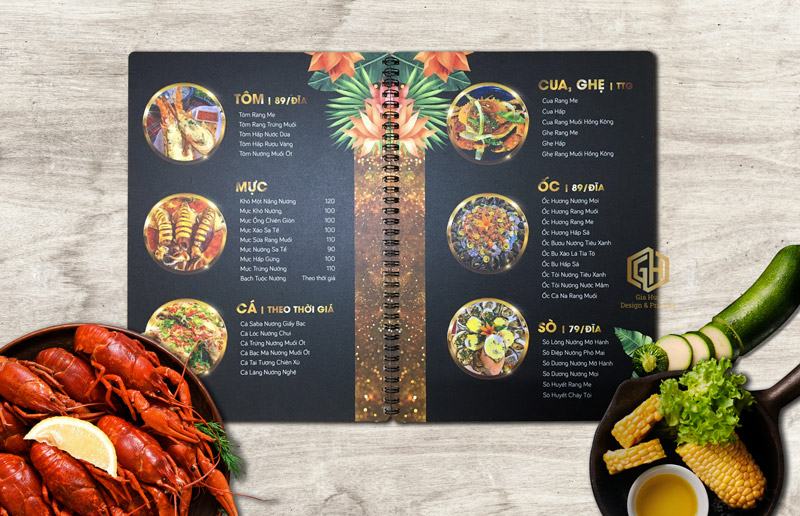 Chất liệu làm menu quán nhậu