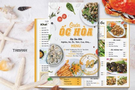 Tiêu chí cần có của menu quán ốc đẹp