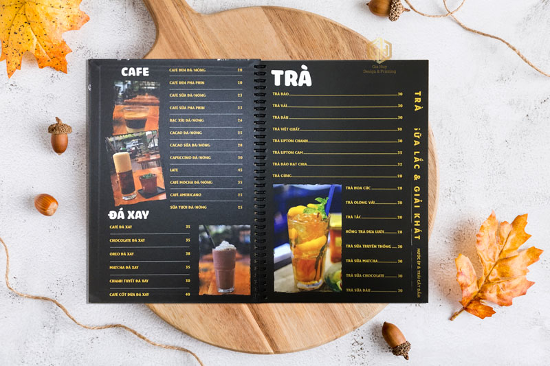 Xây dựng menu quán cafe với giá cả hợp lý