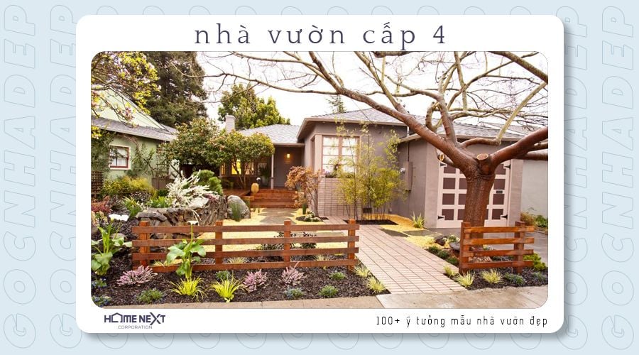 Nhà vườn cấp 4 kiểu Nhật kết hợp với các tiểu cảnh độc lạ