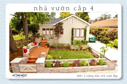 Nhà vườn cấp 4 với khu vườn nhỏ xinh