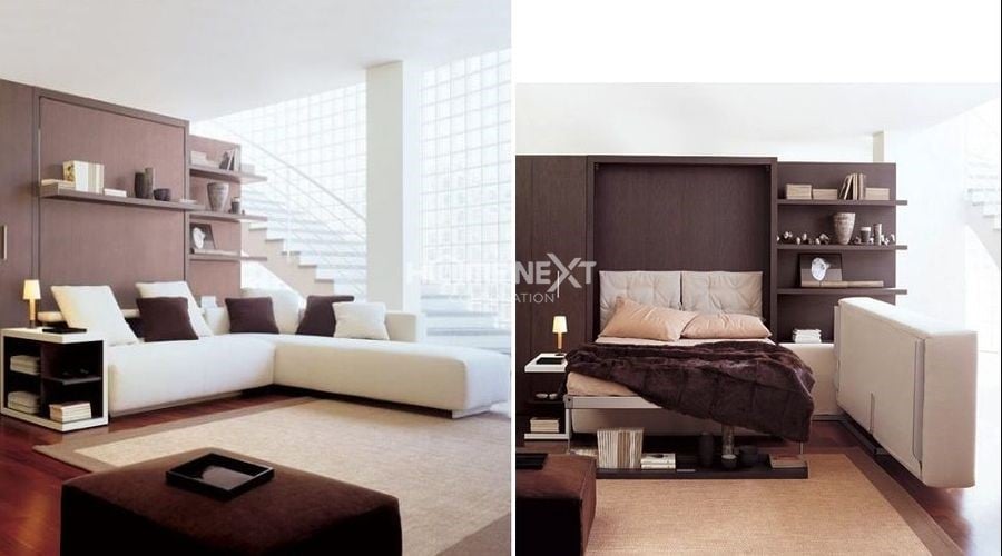 Bộ ghế sofa dùng tiếp khách vừa là chiếc giường nằm thoải mái sau giờ làm việc căng thẳng