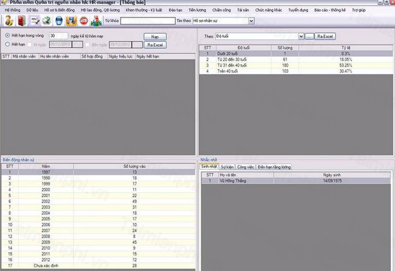 phần mềm quản lý nhân sự