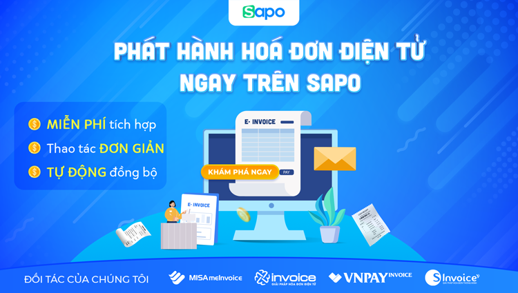 Phát hành hóa đơn điện tử trên phần mềm Sapo