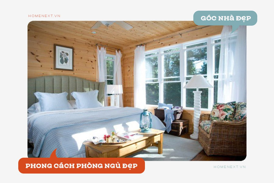 Thiết kế phòng ngủ mang phong cách Cottage