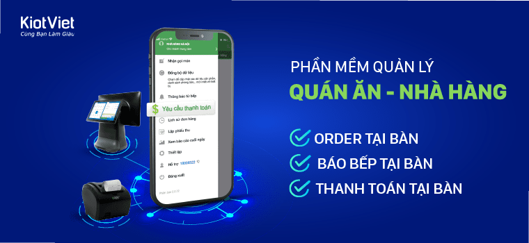 Phần mềm tính tiền quán ăn quán cafe