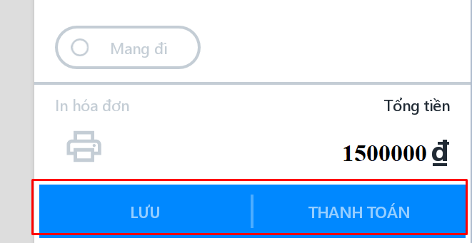 Khởi tạo hóa đơn bằng cách ấn lưu