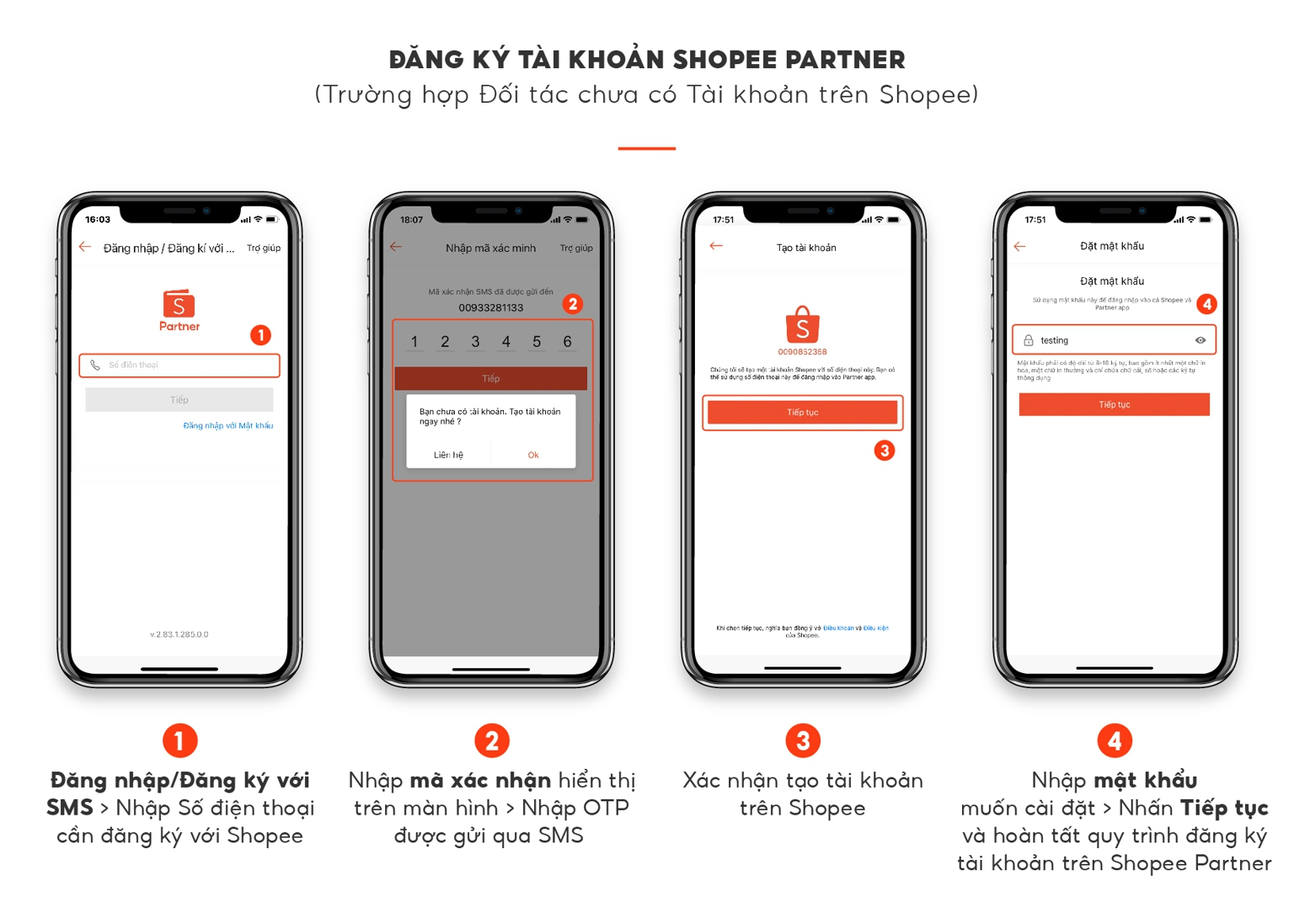 Đăng ký ShopeeFood qua ứng dụng Shopee Partner