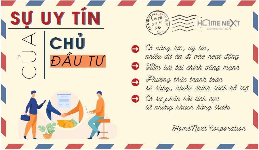 sự uy tín của chủ đầu tư