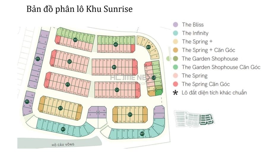 Mặt bằng tổng thể phân khu Sunrise dự án ID Junction