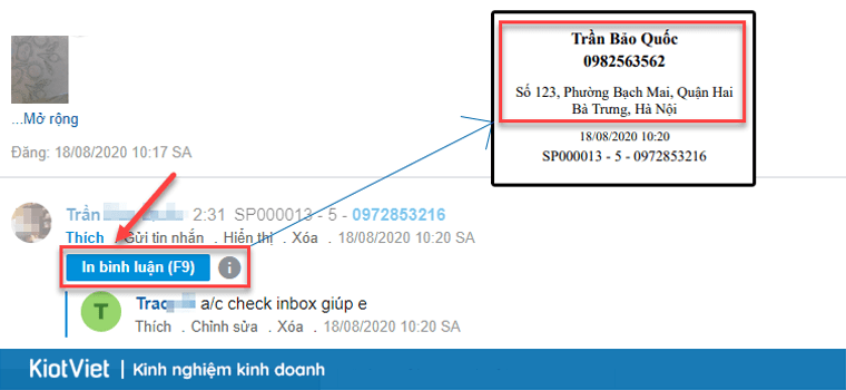 Tự động lên đơn khi livestream