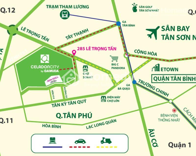 Vị trí dự án Khu đô thị Celadon City