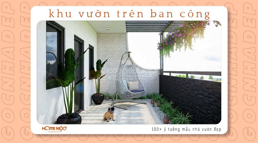 khu vườn trên ban công đẹp