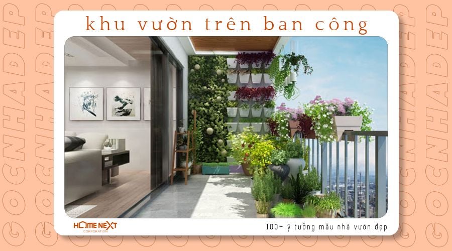 khu vườn trên ban công đẹp