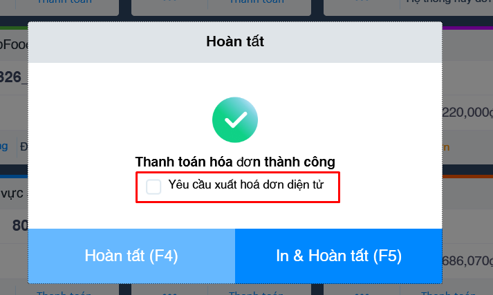 xuất hóa đơn điện tử dịch vụ ăn uống