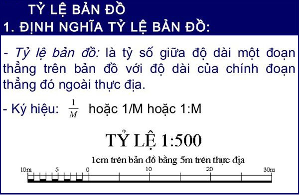 Ý nghĩa tỷ lệ bản đồ 1/500